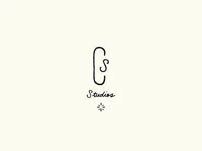 CS Studios branding design hand lettering identity illustrated logo monogram script typography