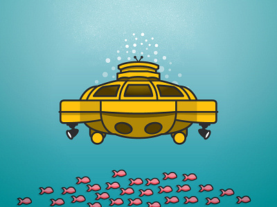 Jacqueline bubbles deep search design fish illustration jacqueline life aquatic ocean snapper submarine teal the life aquatic vector wes anderson zissou