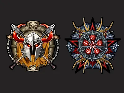 Badges2 achievement badge game icons illustration rpg ui