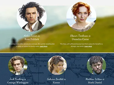 Poldark Character Module website
