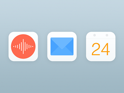 white calendar date icon mail.voice ui