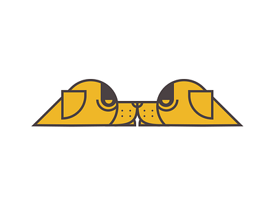 Boxer Dogs boxers breed dogs flat illustration lines logo pets vector