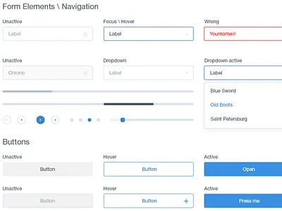 Style guide: Basic Elements interface style guide ui ui kit ux web