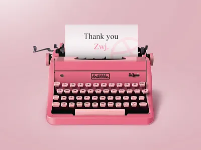 Hello debuts dribbble icon typewriter