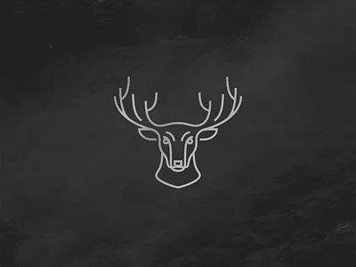 Nanei agency branding deer interactive line logo outline stroke