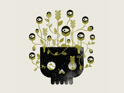 The plants have eyes eyes illustration plants skull texture vector