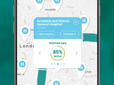 Map View app apple chart iphone map mobile piechart sketch ui ux webapp