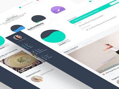 Early designs for a wellness website health web wellness