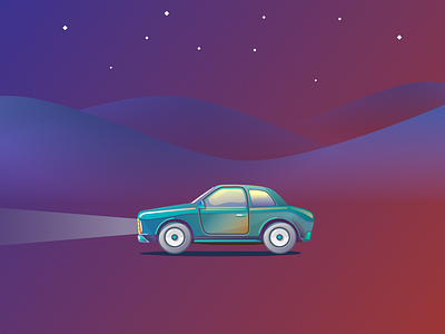 No Country for Old Men car illustration