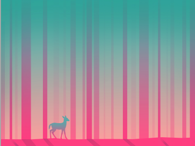 Twilight animation blue deer forest fun graphic design illustration lars lars lundberg pink still