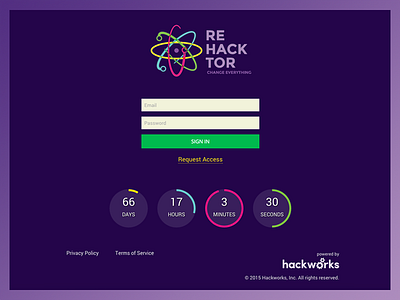 Website sign-in page w/ countdown countdown css design flat ui ux web web design webdev