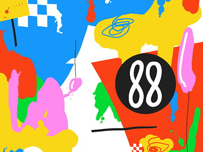 '88 abstraction celebration design illlustration party