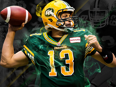 Edmonton Eskimos cfl creative edmonton eskimos football mockup photoshop sports