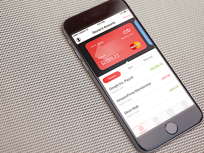 Bank Accounts app bank citi credit card data gaurav iphone 6 money transaction ui ux