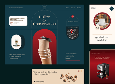 Coffee & Conversation branding design figma graphic design illustration logo ui uiux ux web design