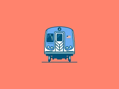 J-Train illustration new york nyc subway train