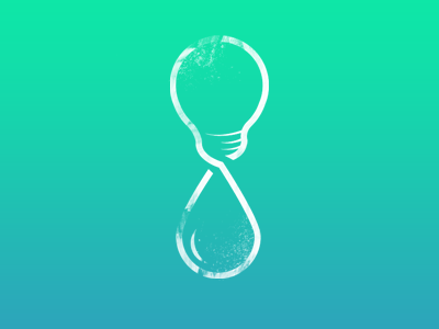 Water + Energy icon energy green icon water