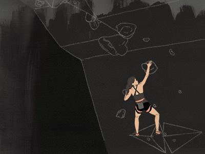 Climb on! akiyo noguchi animation climbing gif rock