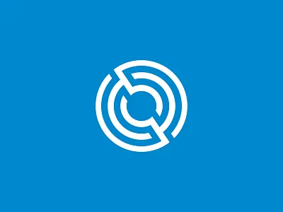 Geometric circle geometry logo mark negative space shape thick lines