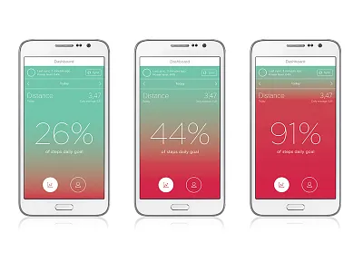 Fitness App Ui app application clean data fitness flat green minimalist performance red ui