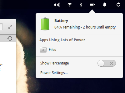 Battery Indicator battery icon indicator menu popover power