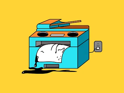 Puker - Paper Puke black funny ink paper printer puke vector vomit