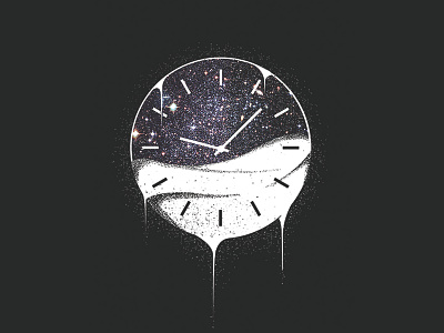 Slipping Time abstract clock illustration photoshop space surreal time
