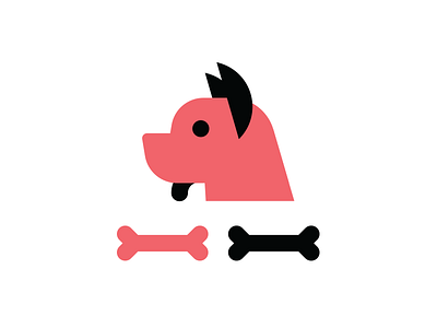 Mural Crop 2 bones dog illustration mural