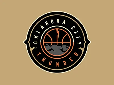 Thunder Roundel 2 balls basketball brand identity logo logotype nba roundel sport sports symbol thunder