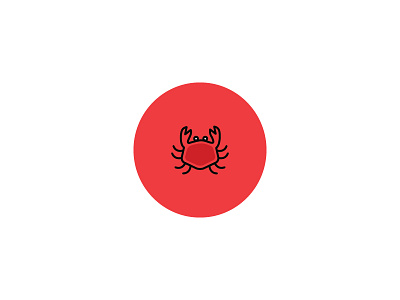 Crab icon illustration