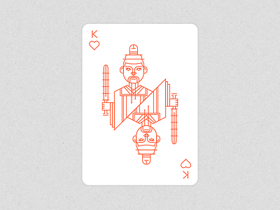 King of Hearts civilization deck emperor graphic design heart icon illustration japan king kingdom playing card poker