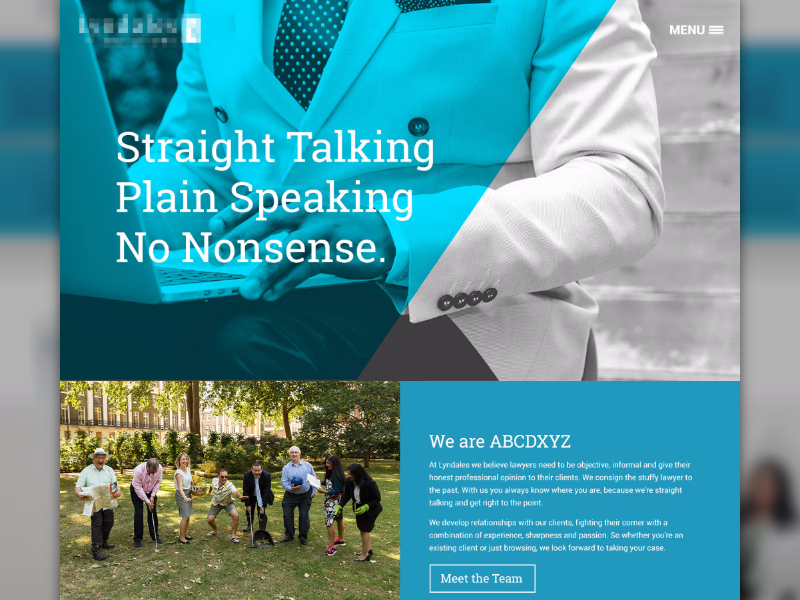 Legal Firm Website blue homepage law legal multiply website