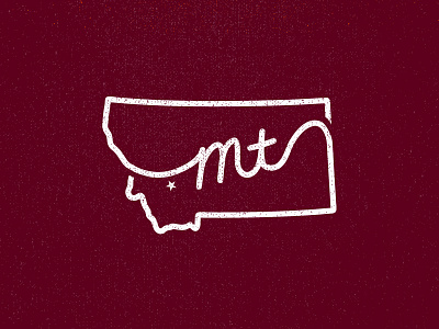 Montana "State Mark" brand branding design identity illustrator logo logo design maroon simple sports texture vector