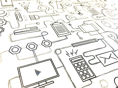 Work Icons icons illustration