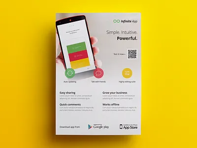 Sneak peek of upcoming app flyer ad app flat flyer icon indesign iphone minimal mobile phone print smartphone