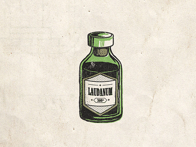 Laudanum Bottle bottle laudanum paint paper texture