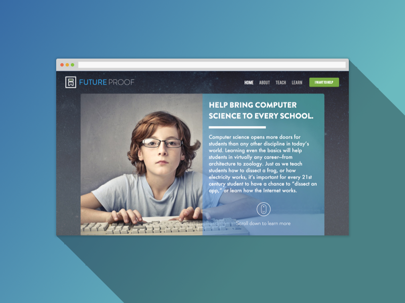 FutureProof - desktop app design layout responsive ui user experience user interface ux web design website
