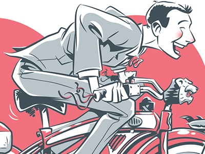 I'm a loner, Dottie. A rebel. adventure bicycle big bike burton grey herman pee red tim wee