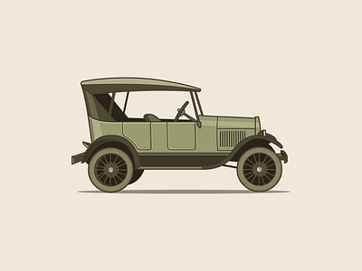 Ford Model T car classic ford illustration vector vintage