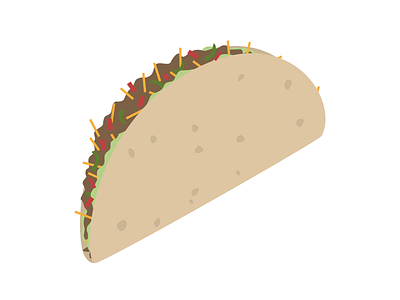 Taco food illustration illustrator taco vector