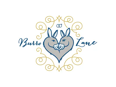 Love Burros burro donkey gold lane line navy ring rings script wedding