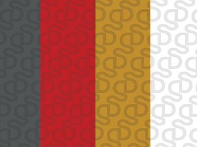 Pattern Time branding gold gray logo patter red repeat repeatable white