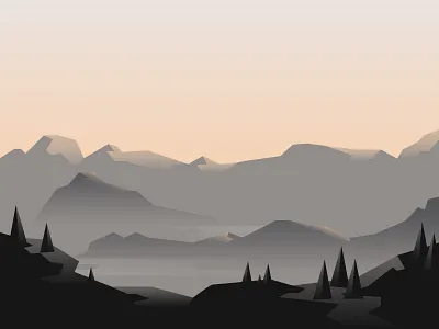 Morning Drive drive gradient illustration landscape morning sky sunrise warm up