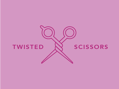 Twisted Scissors design graphic design hair hair salon hair stylist logo salon scissors twisted