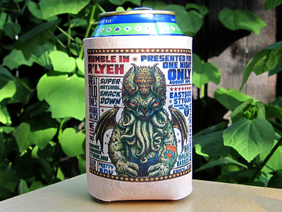Cthulhu Koozie art chet phillips cthulhu hp lovecraft illustration monster wrestling