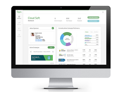 Sigstr App Dashboard app dashboard dashboard ui email marketing saas web app