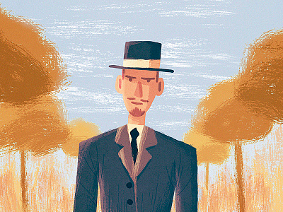 Brush test brush test cartoon dry brush gangster illustration ilustración