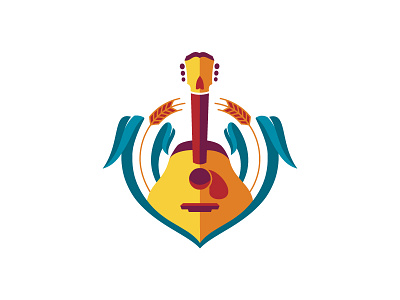 Bluegrass Love bluegrass color guitar icon