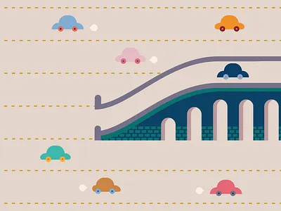 Tiny Cars bridge car road