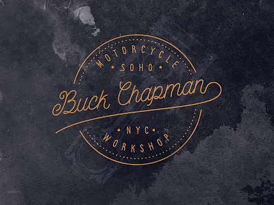 Bucks Wrokshop badge logo piston texture vintage